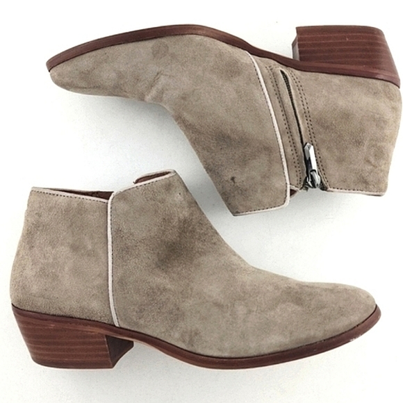 Sam Edelman Petty Women's Booties Sand Tan Suede  Western Low Heel Size 9M - Picture 1 of 14
